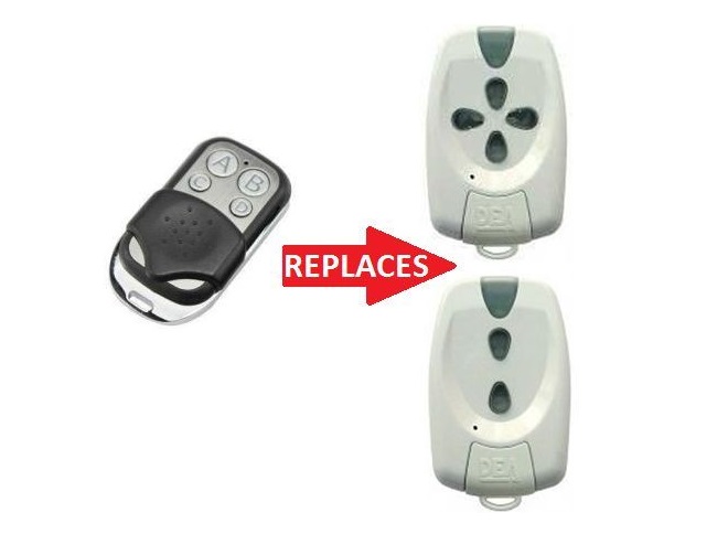 Two-button and four-button universal remote replaces DEA garage remotes, SAMT Garage & Gate Automation, Prestons, New South Wales, Australia.