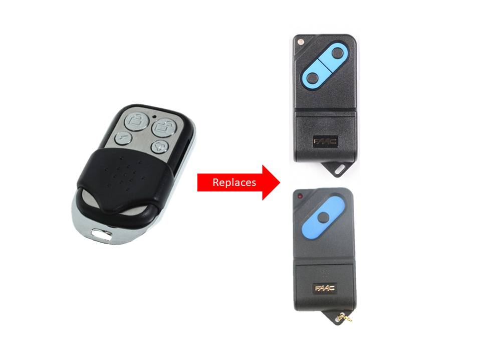 Compatible garage door remote replacing FAAC models, trusted by SAMT in Prestons, Australia.