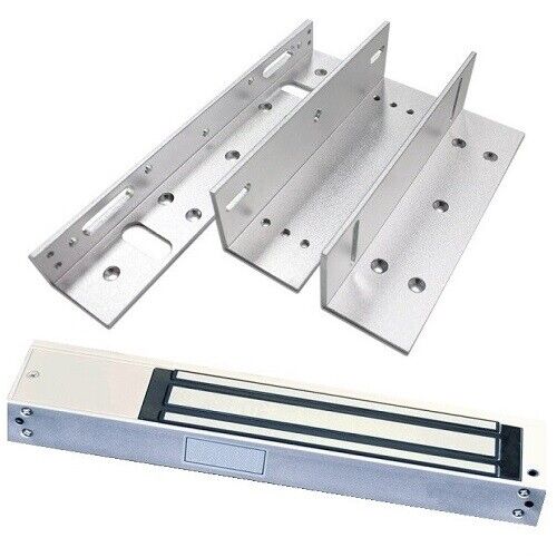Electromagnetic lock with L and Z brackets for automatic gates from SAMT Garage & Gate Automation, Australia.