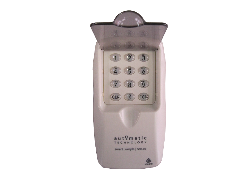Weatherproof Automatic Technology garage door keypad for automatic garage door opener, SAMT, Prestons, New South Wales, Australia.