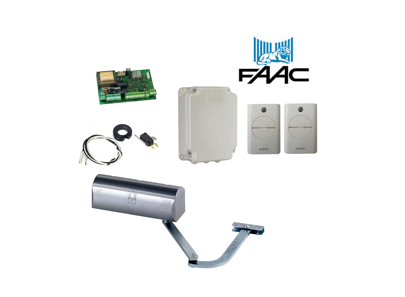 Single FAAC automatic swing gate motor kit for residential gate, SAMT Garage & Gate Automation Australia