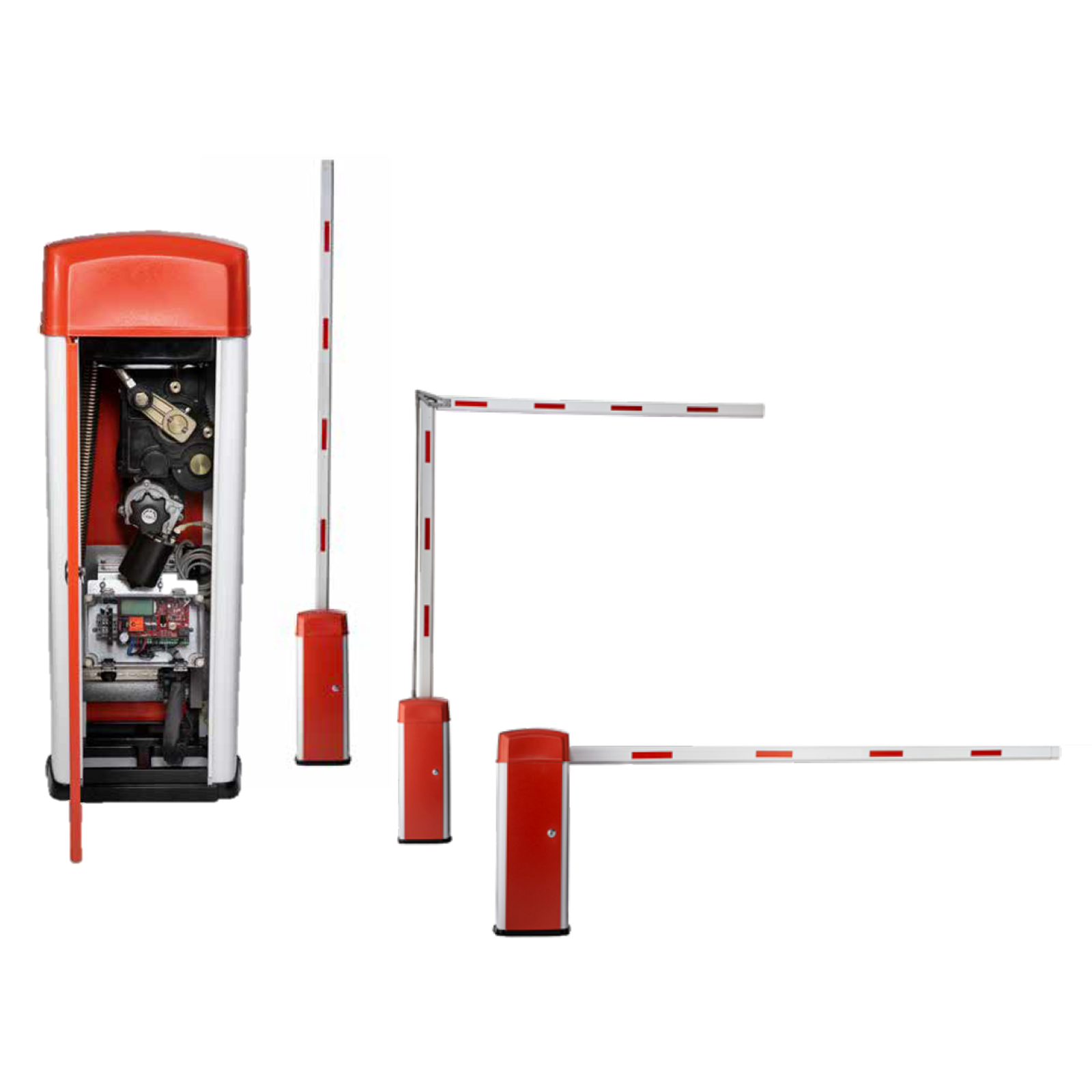 Heavy-duty automatic boom gate barrier for parking entry, available at SAMT Garage & Gate Automation, Prestons, New South Wales, Australia.