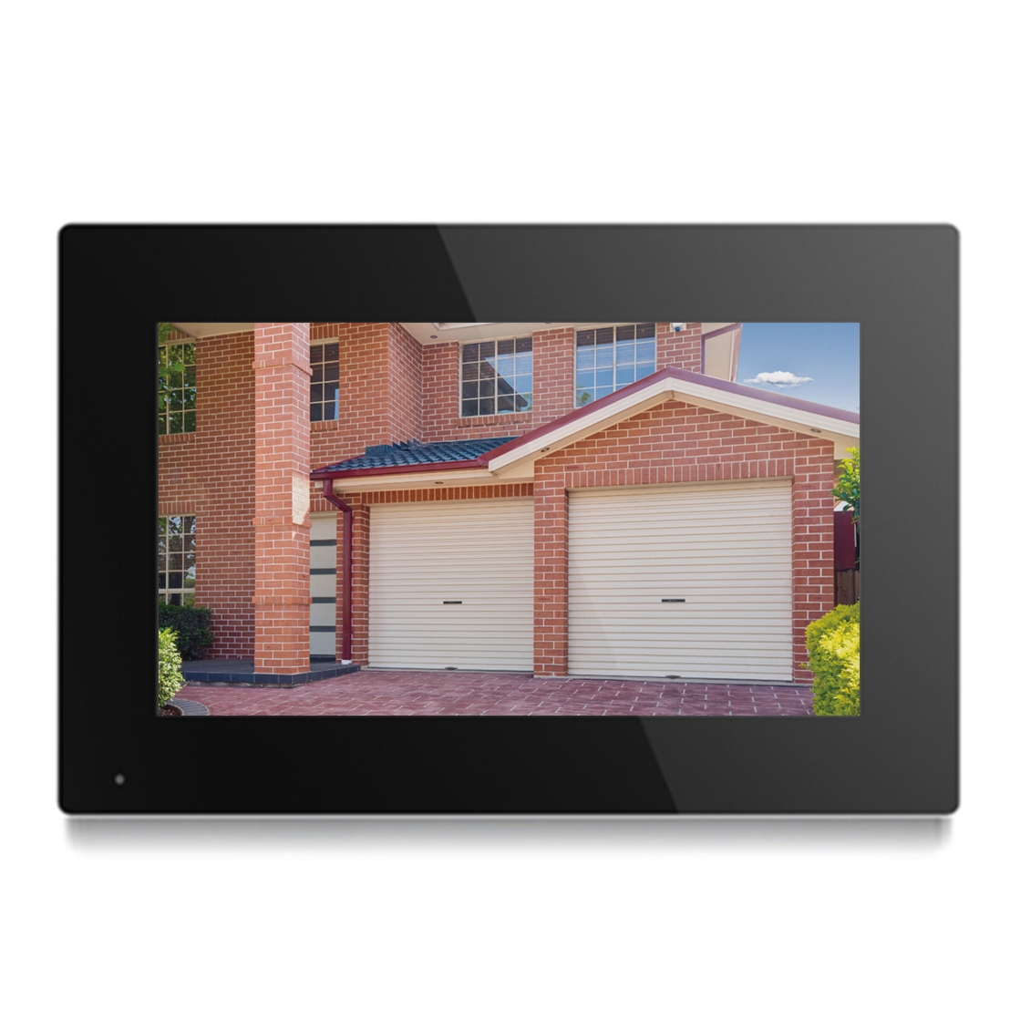 Inetcoms video intercom touchscreen monitor for secure garage door access at SAMT Garage & Gate Automation in Australia.