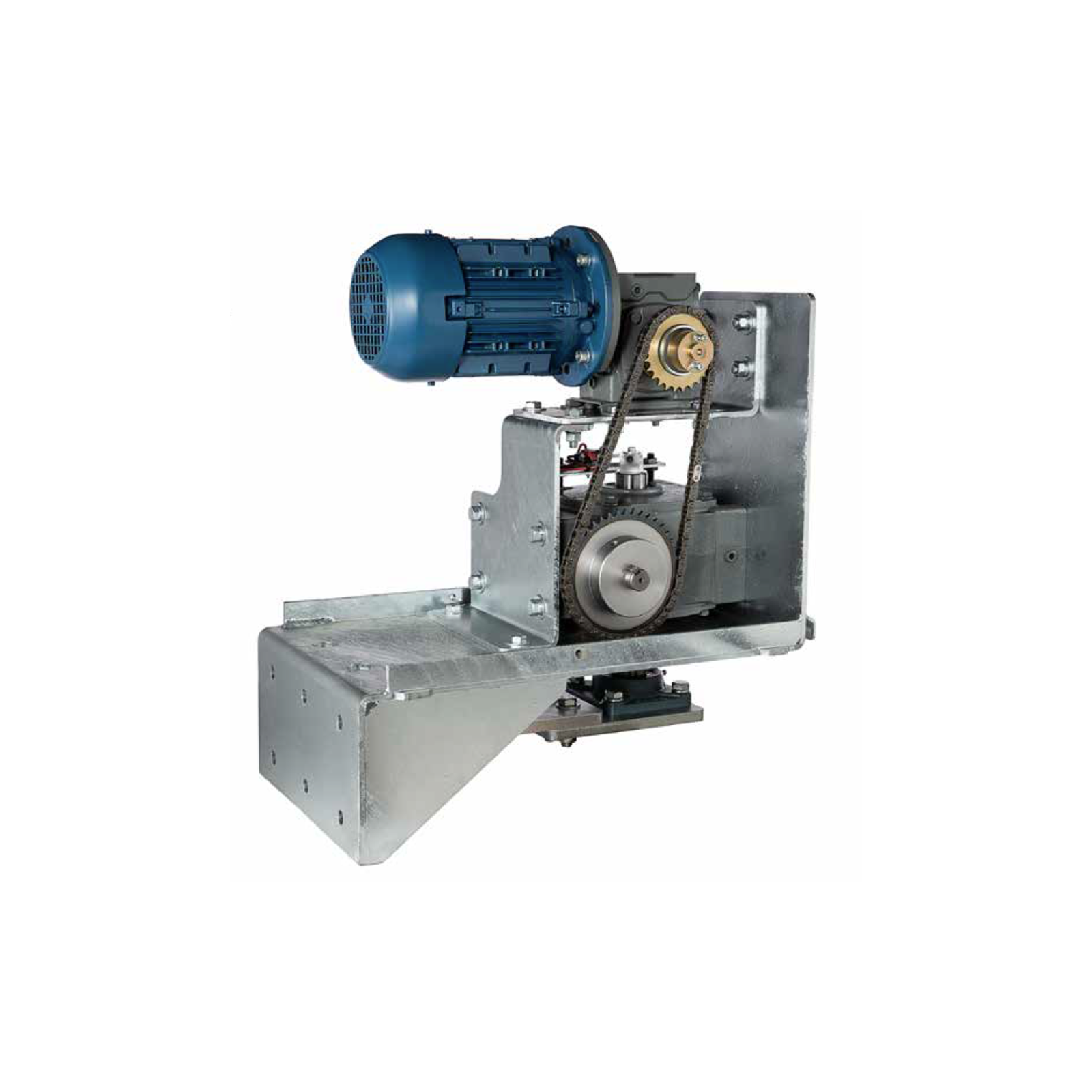 Heavy-duty industrial sliding gate motor drive unit for automatic gates at SAMT in Prestons, New South Wales, Australia.