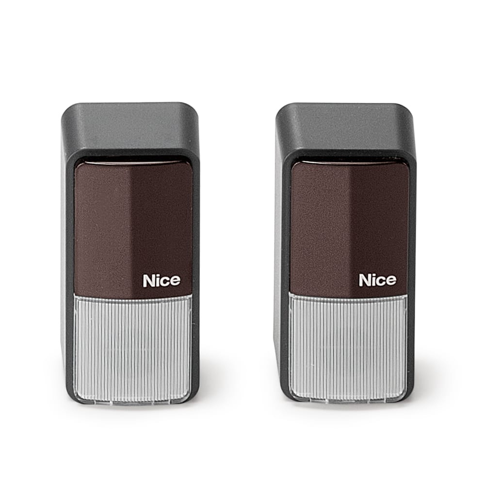 Nice infrared safety beam sensors for automatic gates, SAMT Garage & Gate Automation, Prestons, New South Wales, Australia.