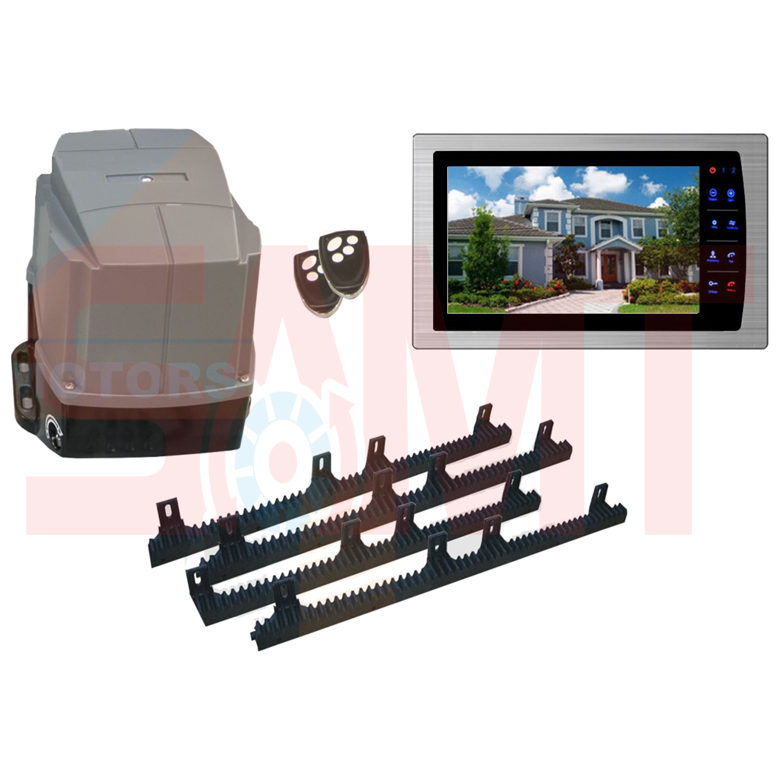 AC Slider automatic gate motor kit with color intercom and remote, SAMT Garage & Gate Automation, New South Wales