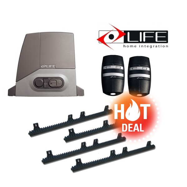 LIFE sliding gate motor for automatic gate opener, SAMT Garage & Gate Automation, Prestons, New South Wales, Australia.