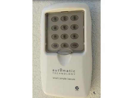 Automatic Technology garage door keypad entry system for secure garage access, SAMT, Prestons, New South Wales, Australia.
