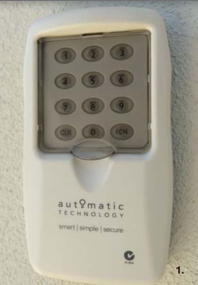 Automatic Technology garage door keypad entry system for secure garage access, SAMT, Prestons, New South Wales, Australia.