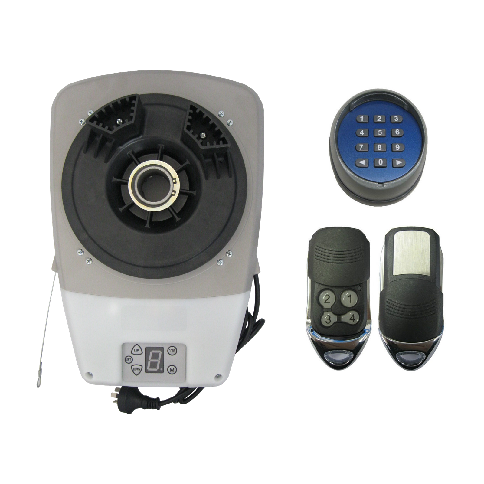 Garage door opener system with keypad and remotes by SAMT Garage & Gate Automation, New South Wales, Australia.