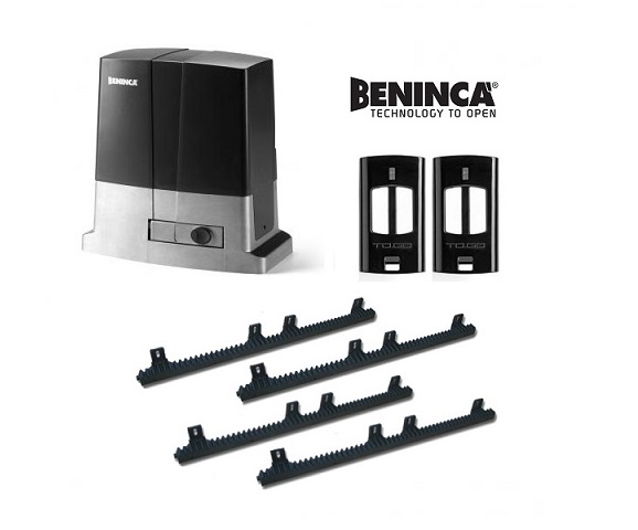 Beninca sliding gate motor kit with TO.GO remotes and racks, automatic gate motor, SAMT Garage & Gate Automation, Prestons, New South Wales, Australia.