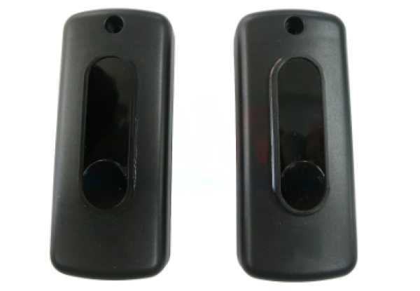 Pair of CAME infrared safety sensors for automatic garage door and gate systems, available from SAMT in Australia.