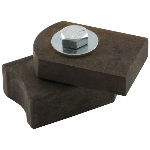 Heavy-duty metal clamp fitting for automatic gate systems by SAMT Garage & Gate Automation in Australia.