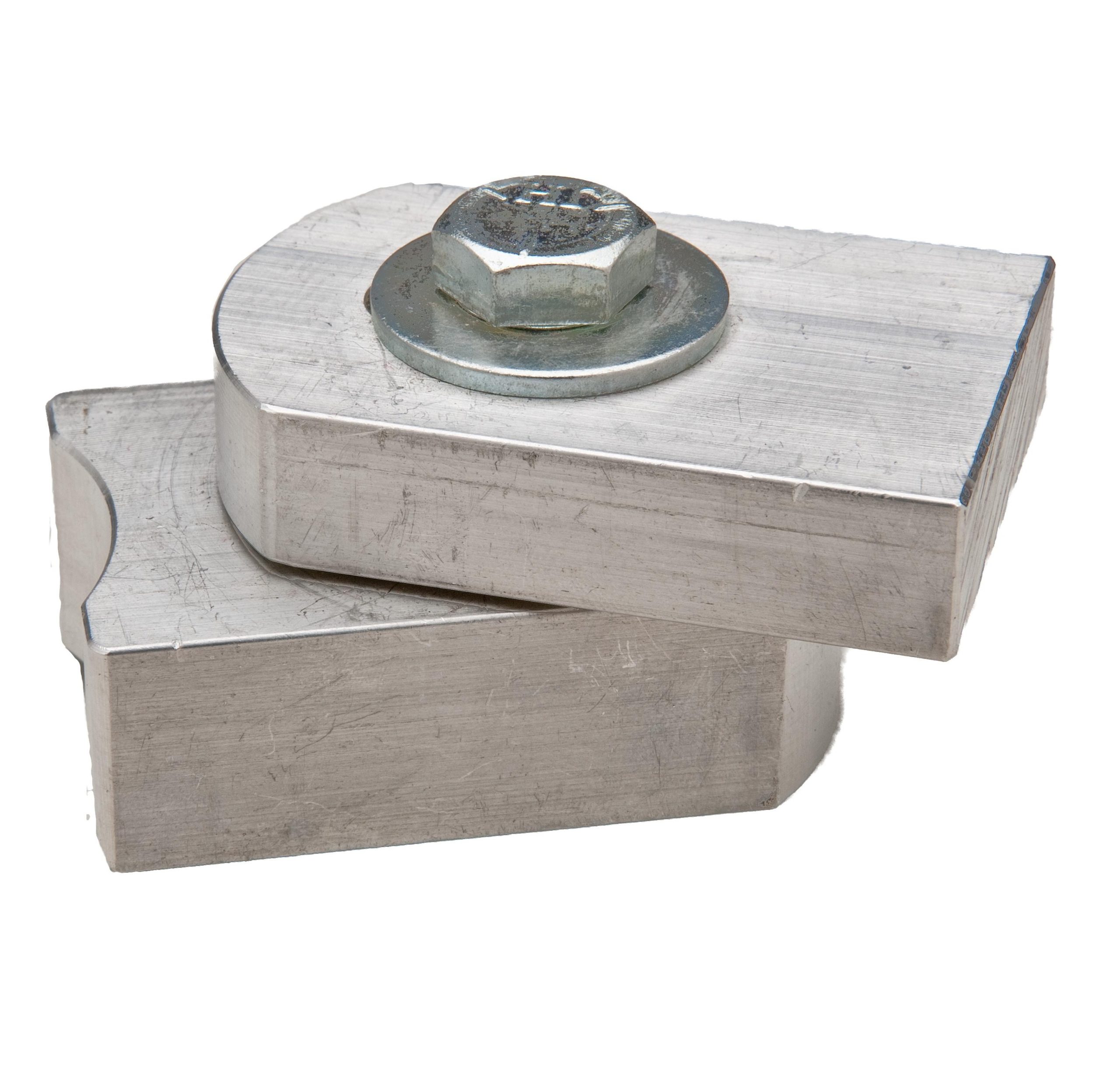 Heavy-duty metal clamp fitting for automatic gate systems by SAMT Garage & Gate Automation in Australia.