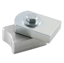 Heavy-duty metal clamp fitting for automatic gate systems by SAMT Garage & Gate Automation in Australia.