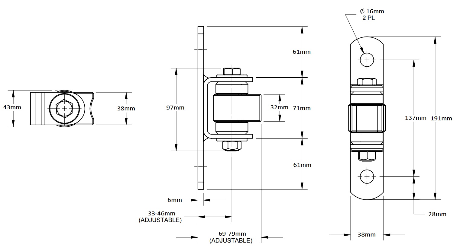 Half Bolt-On Hinge Shut It/BadAss - Image 2