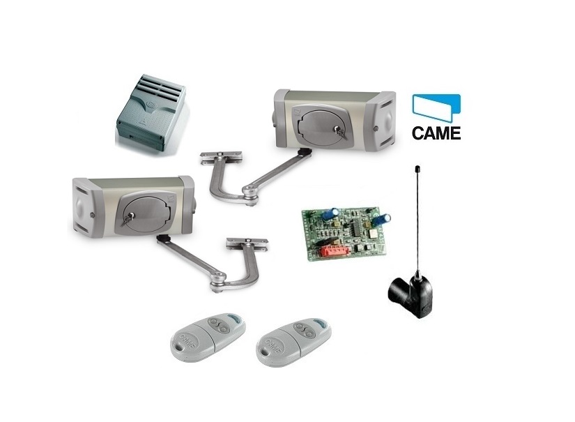 CAME compact swing gate motors with articulated arms and controls, compatible with automatic gates in Prestons, New South Wales, Australia.