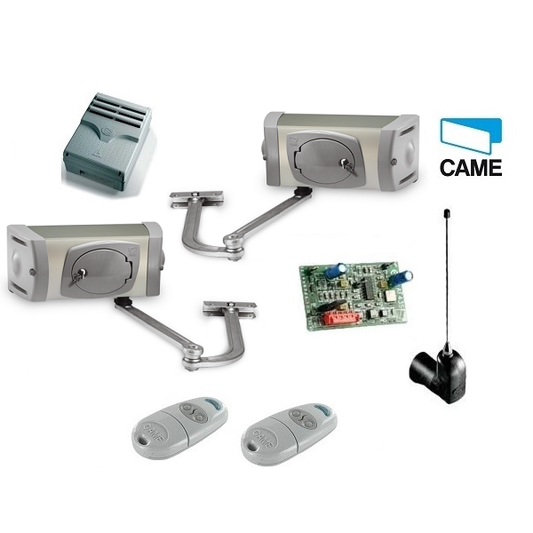 CAME compact swing gate motors with articulated arms and controls, compatible with automatic gates in Prestons, New South Wales, Australia.