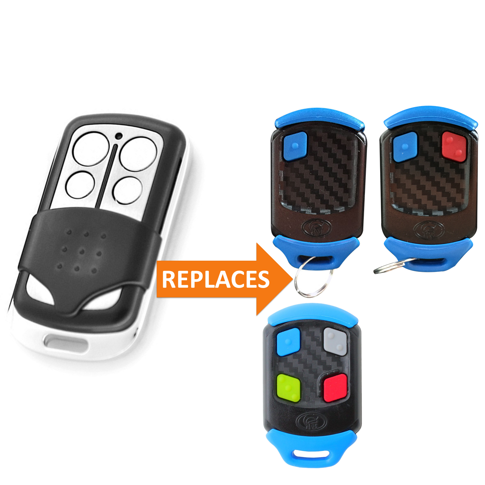 Compatible garage door remote replacing PTX-5, available at SAMT Garage & Gate Automation, Prestons, New South Wales.
