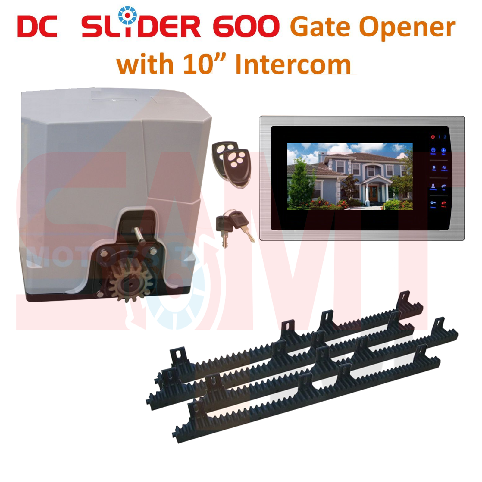 DC Slider 600 sliding gate automatic opener kit and remote, available from SAMT Garage & Gate Automation, Prestons NSW