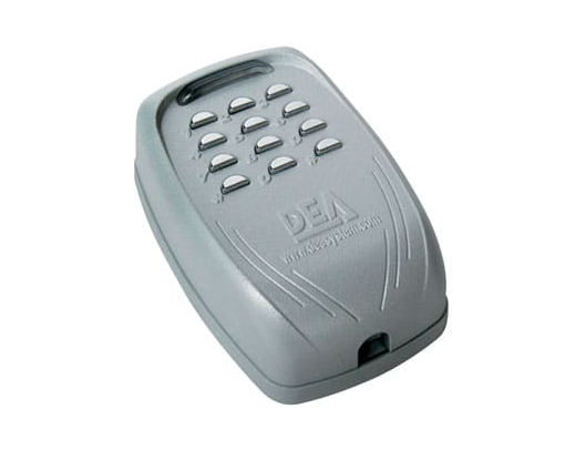 Grey DEA keypad remote for smart garage door opener, compatible with SAMT in New South Wales, Australia.
