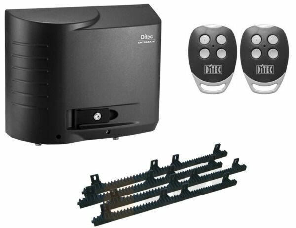 Ditec sliding gate motor kit with remotes and rack, SAMT Garage & Gate Automation, Prestons New South Wales Australia