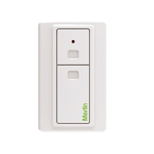 Merlin wall mounted garage door remote control switch for automatic doors by SAMT, Australia.