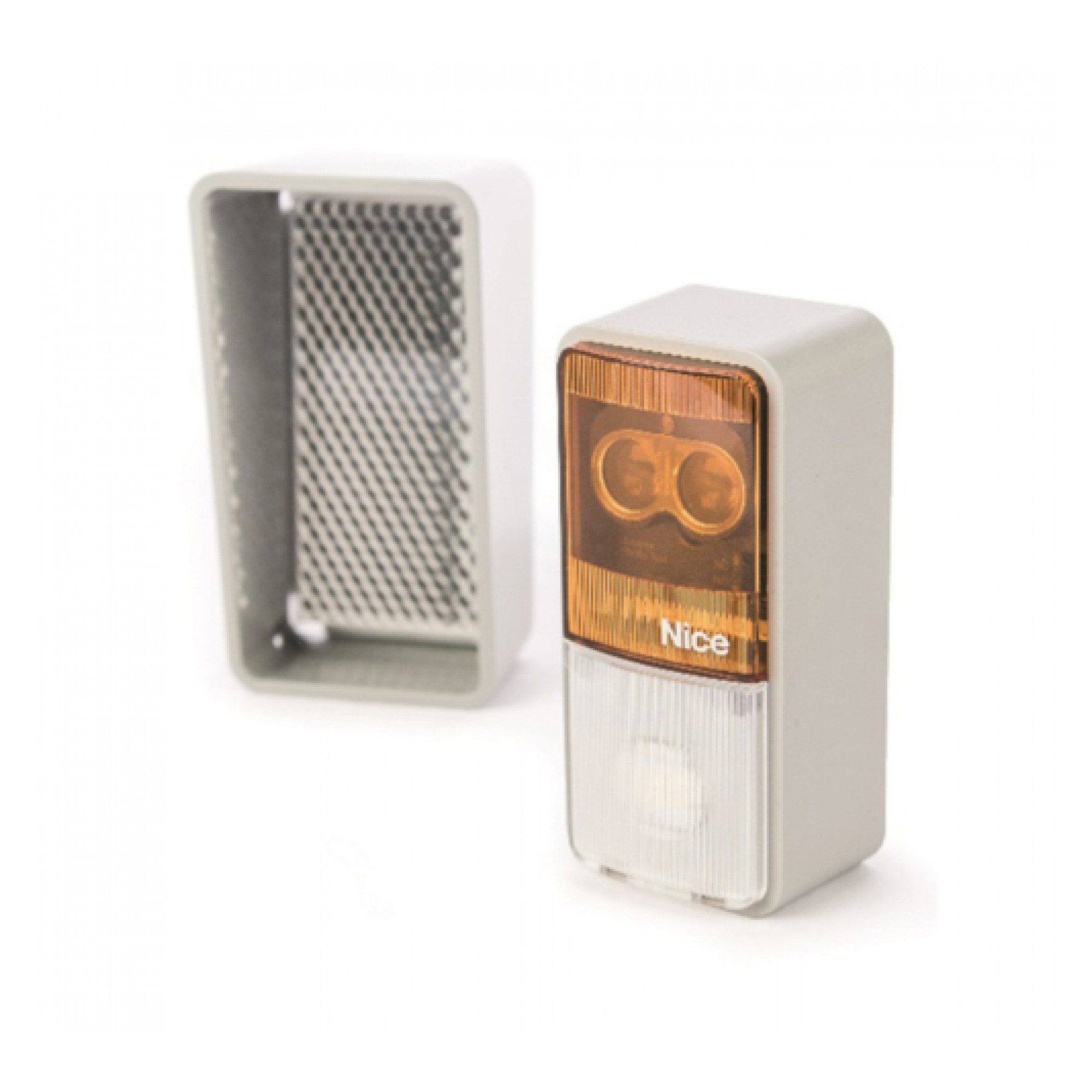 Nice flashing light and cover for automatic garage door opener security, SAMT Garage & Gate Automation, Prestons, New South Wales, Australia.