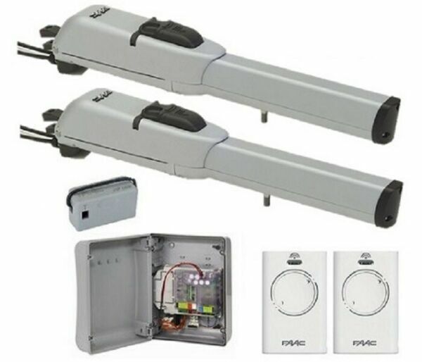 Dual FAAC swing gate motors with control unit and remotes, SAMT Garage & Gate Automation, Australia