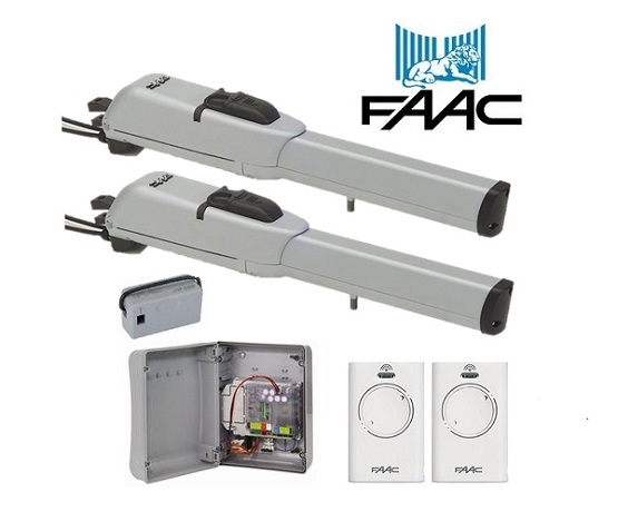 Dual FAAC swing gate motors with control unit and remotes, SAMT Garage & Gate Automation, Australia