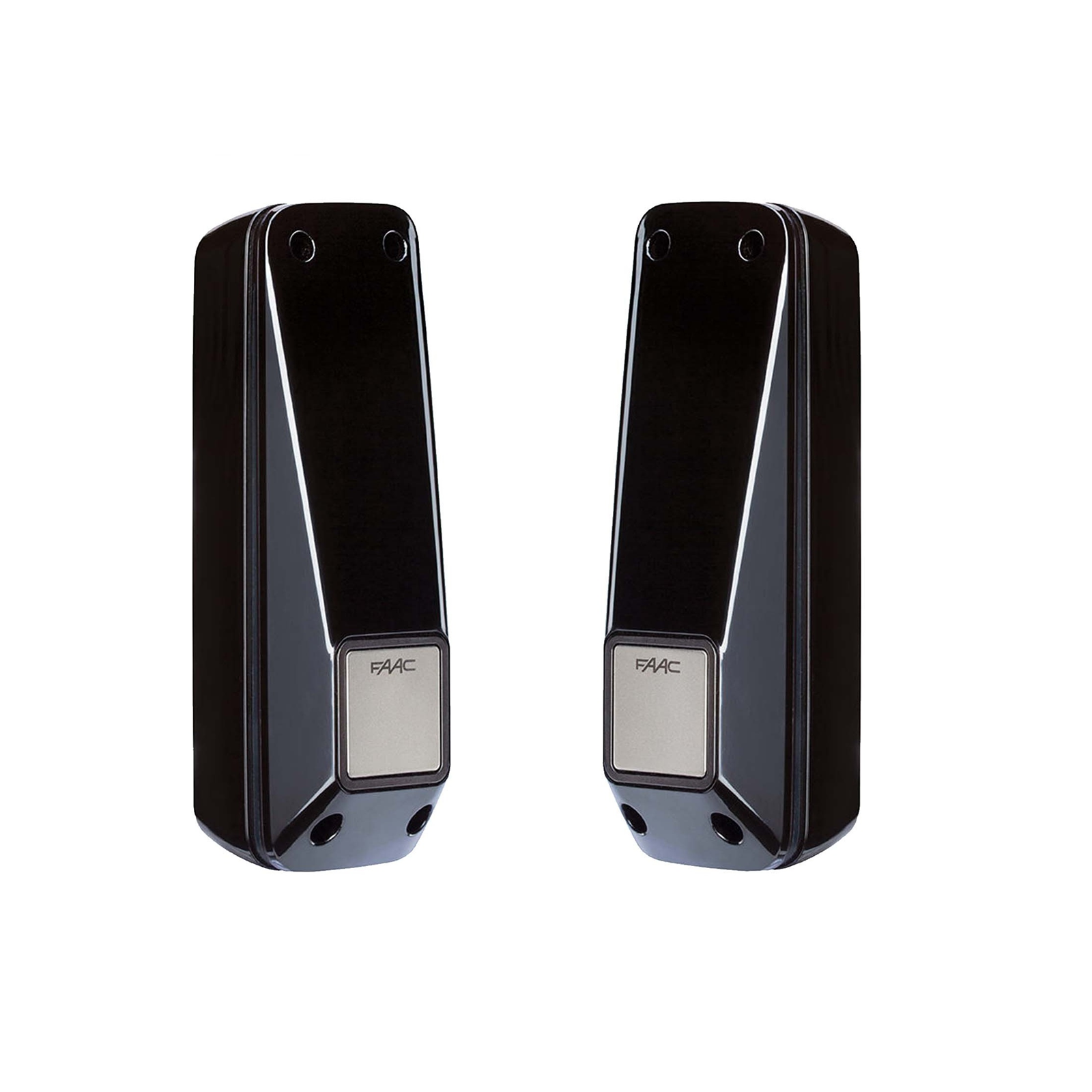 Pair of FAAC safety sensors for automatic gates, supplied by SAMT Garage & Gate Automation, Prestons NSW Australia