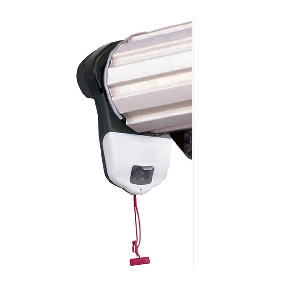 Automatic roller door motor with manual release cord, SAMT Garage & Gate Automation, Australia.