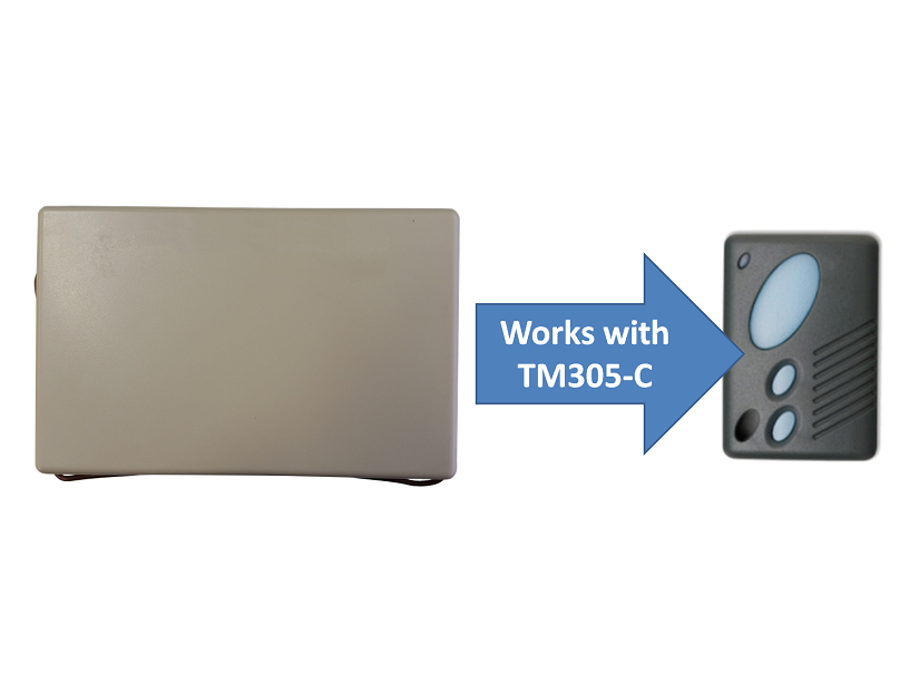 Remote control receiver compatible with TM305-C, for garage door remote control by SAMT Garage & Gate Automation in Australia.