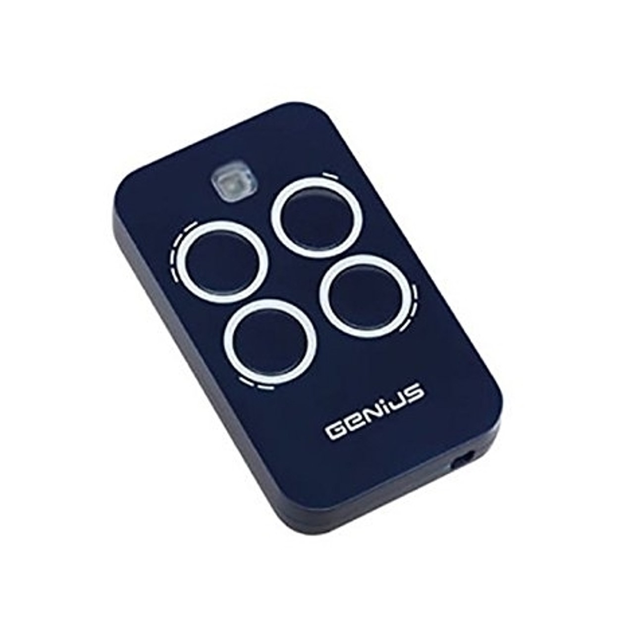 Genius four-button garage door remote control by SAMT Garage & Gate Automation, supplied in Australia.