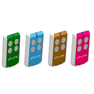 LIFE multi-colour garage door remote controls, compatible with automatic garage door openers, SAMT, Australia