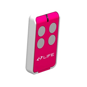 LIFE pink garage door remote control for smart garage door openers, SAMT Garage & Gate Automation, Prestons, New South Wales, Australia.