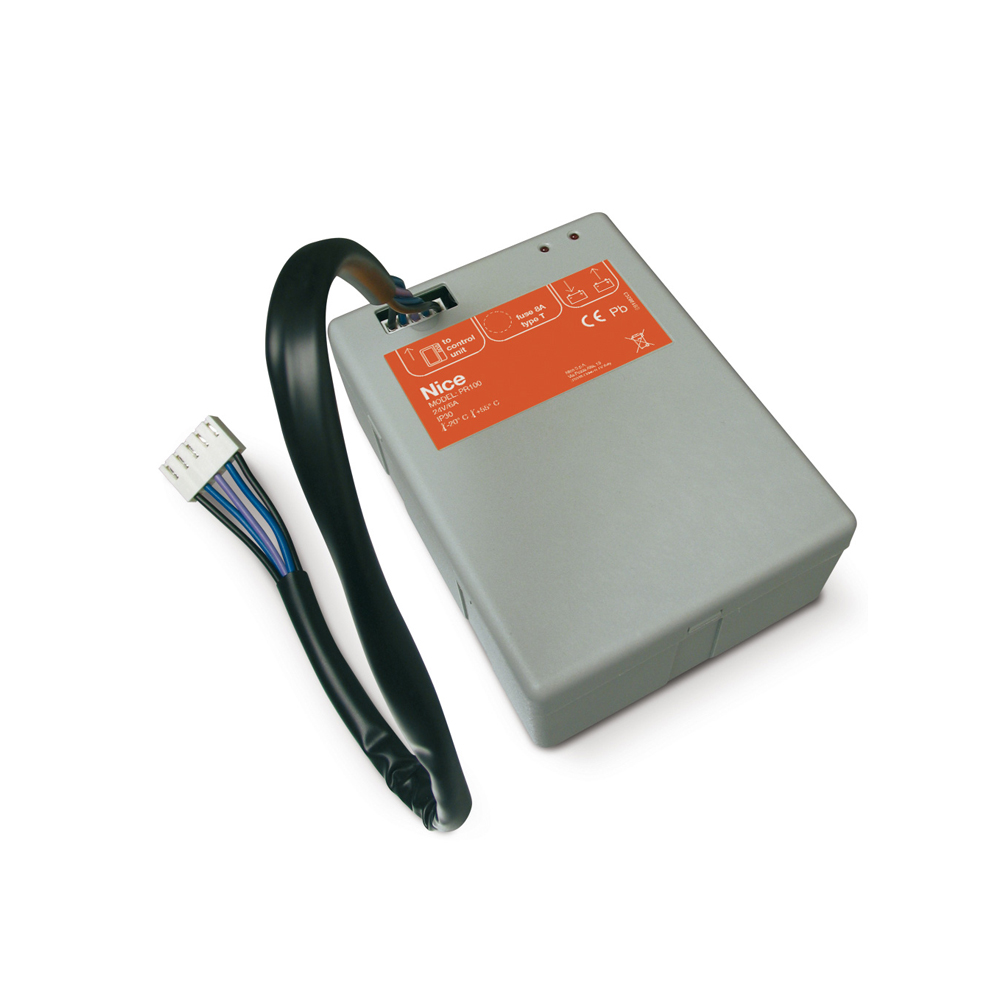 Nice rechargeable backup battery for automatic gate motors, SAMT Garage & Gate Automation, Prestons, New South Wales, Australia