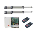 BFT Kustos BT B25 swing gate motor kit with remote controls for automatic gate and garage access by SAMT Garage & Gate Automation in Prestons, New South Wales, Australia.