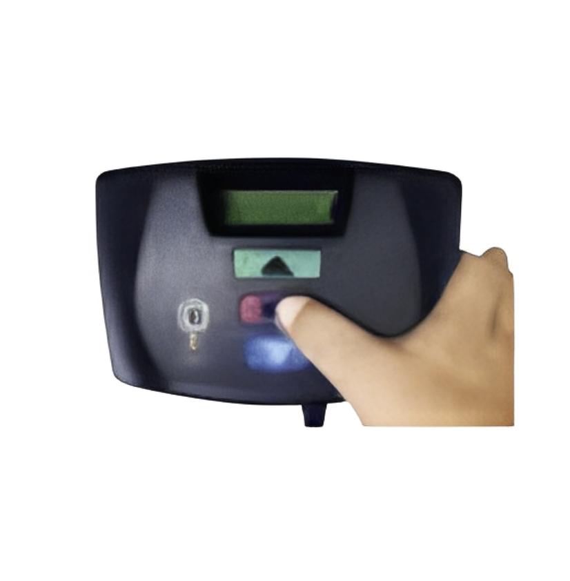 Close-up of electronic gate opener control panel interface from SAMT Garage & Gate Automation, Prestons, New South Wales, Australia.