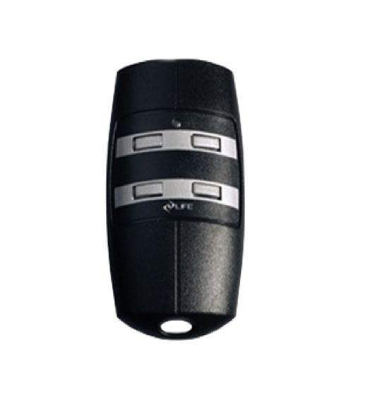 LIFE black garage door remote control, smart garage door opener solution by SAMT Garage & Gate Automation, Prestons, New South Wales.