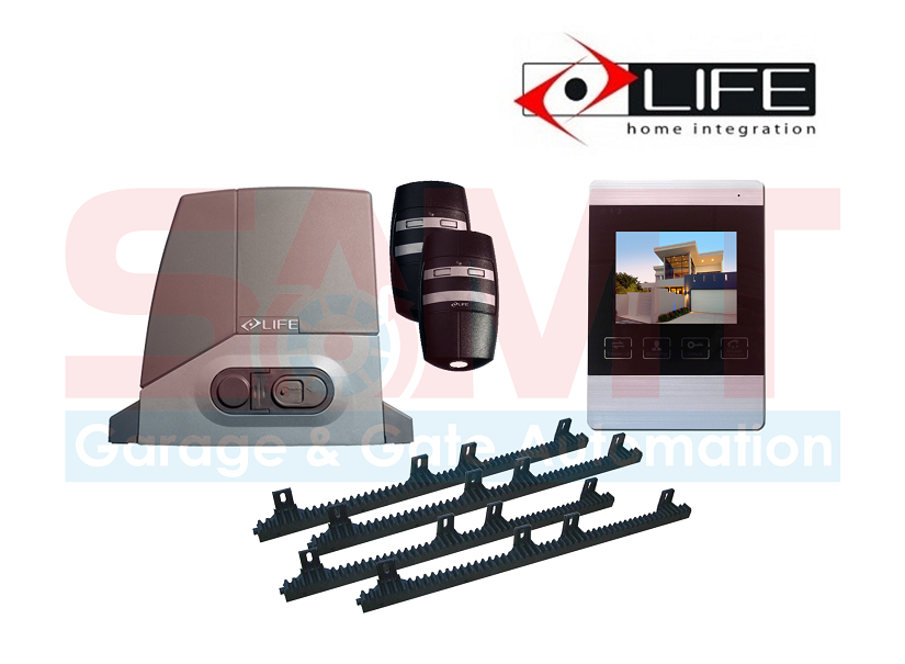 LIFE sliding gate motor kit with remotes and video intercom, SAMT Garage & Gate Automation, Prestons New South Wales Australia