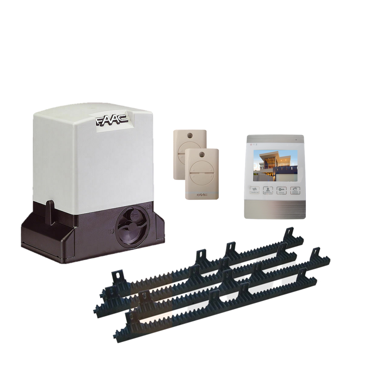 FAAC sliding gate motor kit for automatic gate opener installation by SAMT, quality gate automation in Australia.