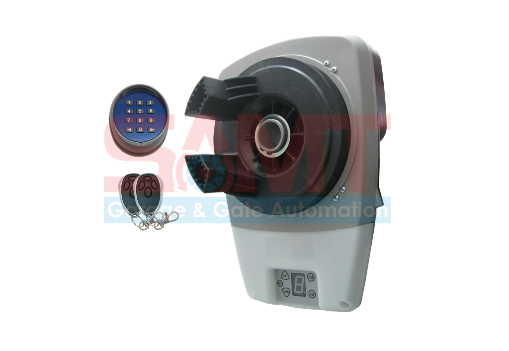 SAMT garage door opener kit with keypad and two remotes in Prestons, New South Wales, compatible garage door remotes Australia.