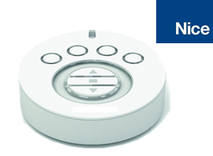 Nice round garage door remote, compatible with smart garage door opener systems in New South Wales, Australia.