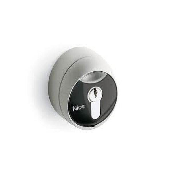 Nice key switch for automatic gate motor, available from SAMT Garage & Gate Automation, Prestons, New South Wales, Australia.