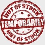 Temporarily out of stock stamp in Prestons, New South Wales, Australia