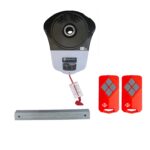 Automatic sliding gate motor kit with gear rack, remote control, keys, and video intercom display in Prestons, New South Wales, Australia"