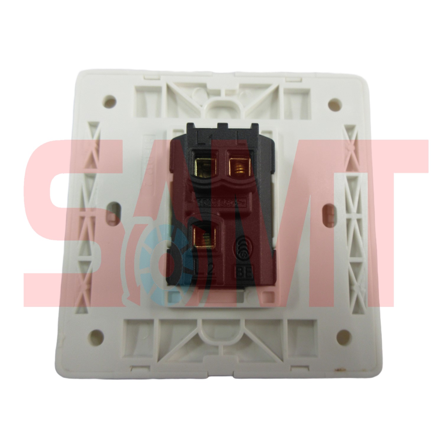 Back of automatic garage door wall switch, suitable for garage door opener wiring by SAMT Garage & Gate Automation in Prestons, New South Wales, Australia.