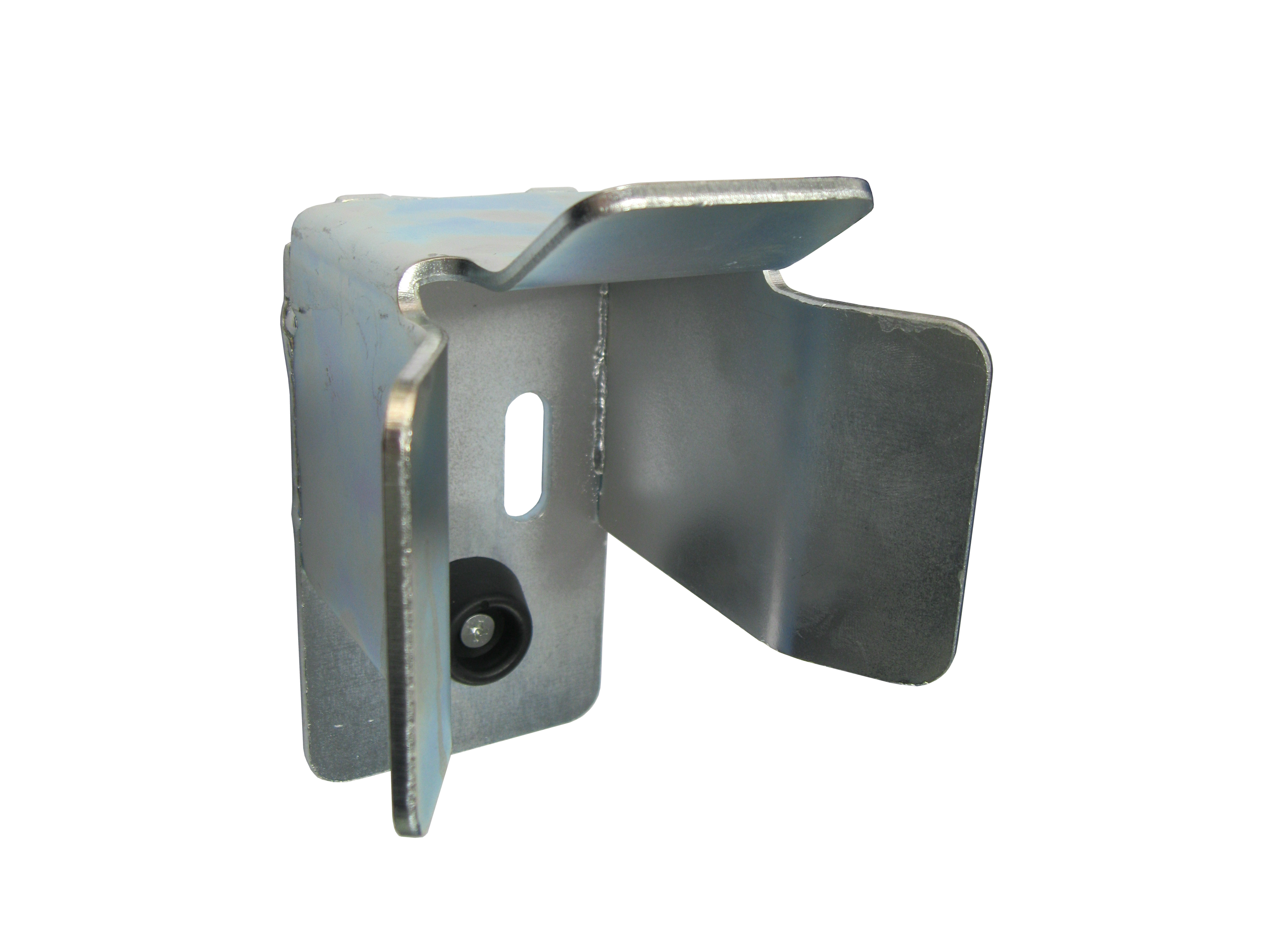 Heavy-duty garage door roller guide bracket for automatic roller door systems in New South Wales, Australia.