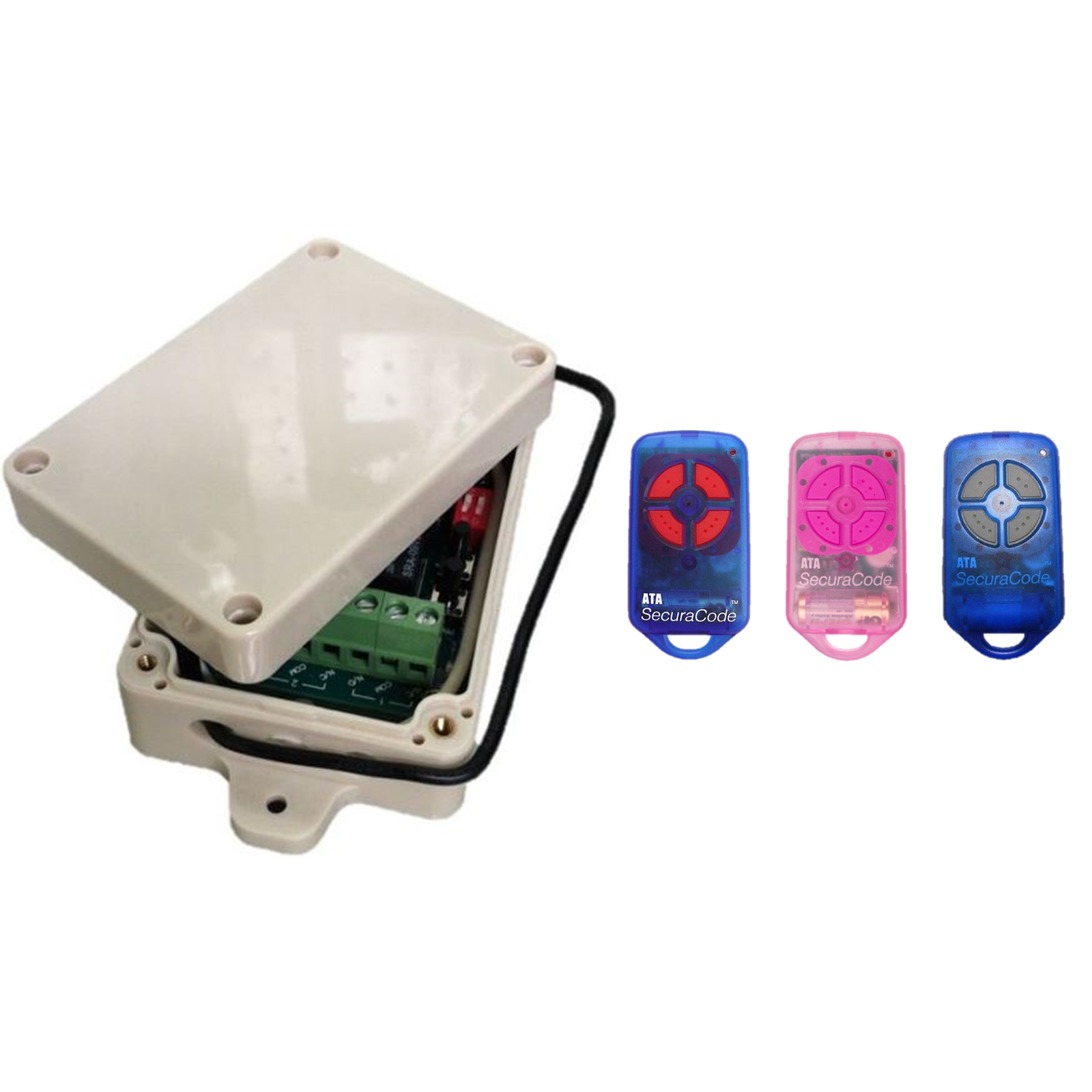 ATA SecuraCode compatible garage door remote controls and receiver, offered by SAMT Australia